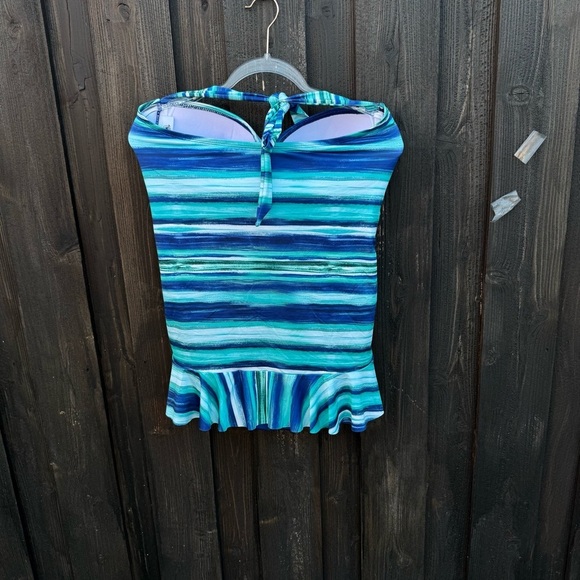 Disney Blue and White Skirted One Piece Swimwear with Ruffle Hem - Picture 7 of 12